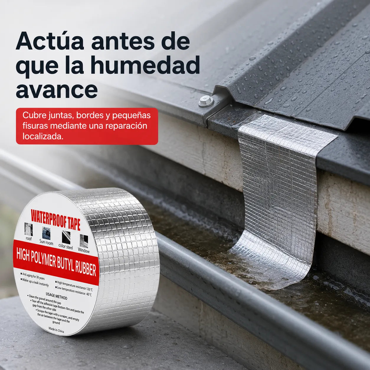 Cinta Anti Goteras Autoadhesiva 5 cm × 5 m · Pack de 2