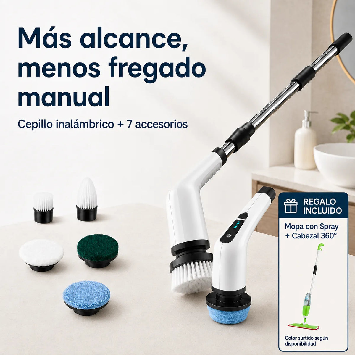 Cepillo Limpiador Inalámbrico 7 en 1