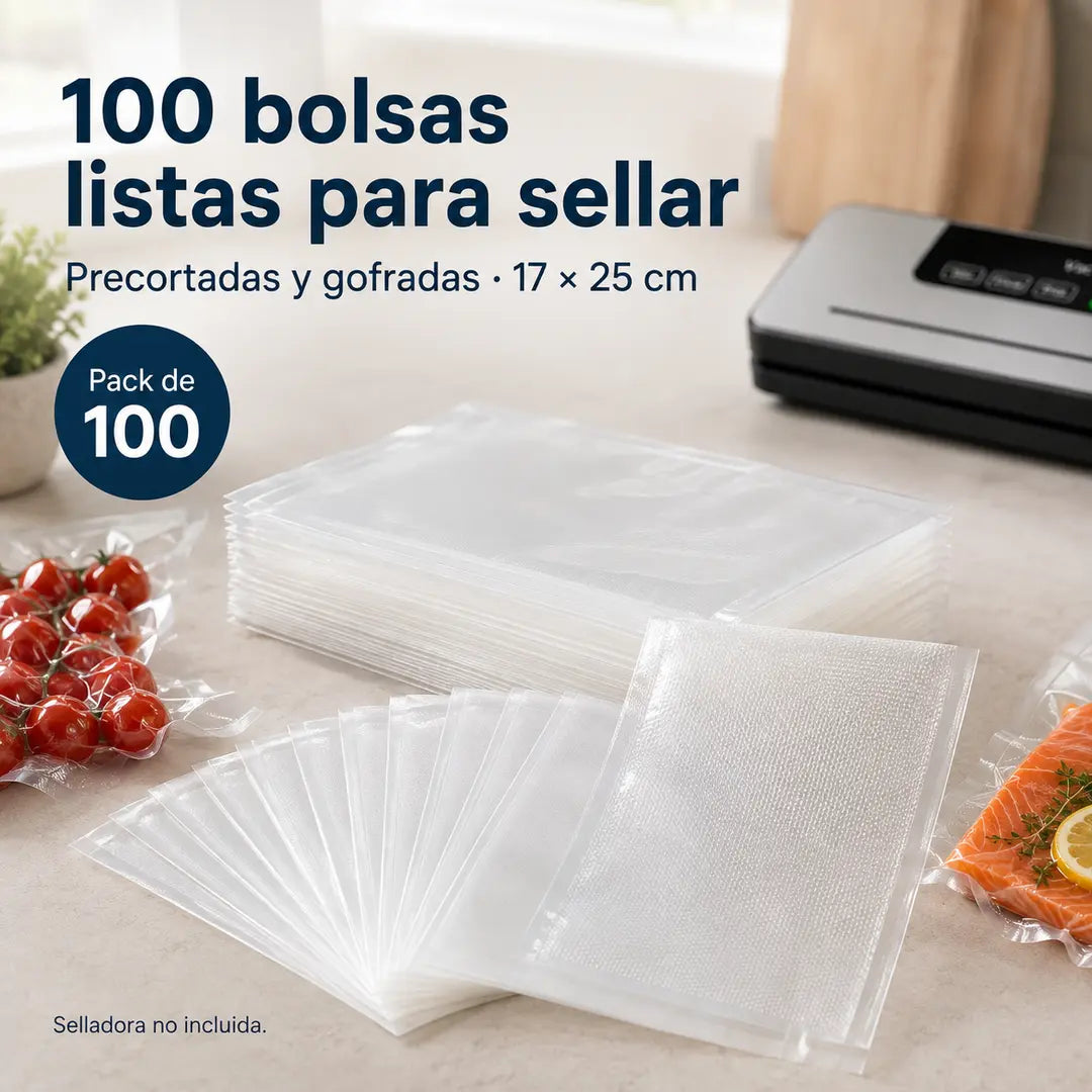Pack 100 Bolsas para Sellado al Vacío