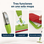 Mopa con Spray y Cabezal Giratorio 360°