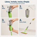 Mopa con Spray y Cabezal Giratorio 360°