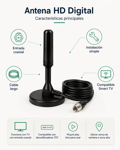 Deja de Pagar Cable — Antena HD que Capta 20+ Canales Gratis en 2 Minutos