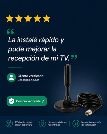 Deja de Pagar Cable — Antena HD que Capta 20+ Canales Gratis en 2 Minutos