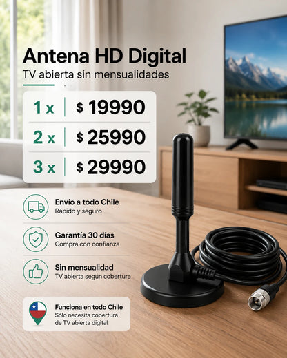 Deja de Pagar Cable — Antena HD que Capta 20+ Canales Gratis en 2 Minutos