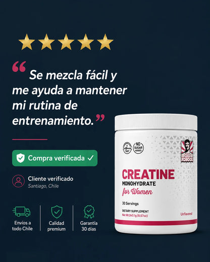 Glúteos Más Firmes y Recuperación Real — Creatina para Mujeres con Colágeno y BCAA