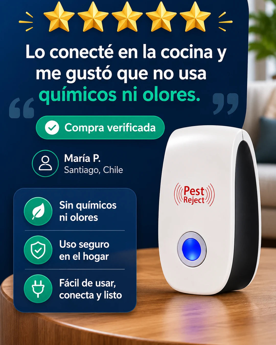 Adiós Ratones Sin Venenos — Repelente Ultrasónico 24/7 Seguro para Niños y Mascotas