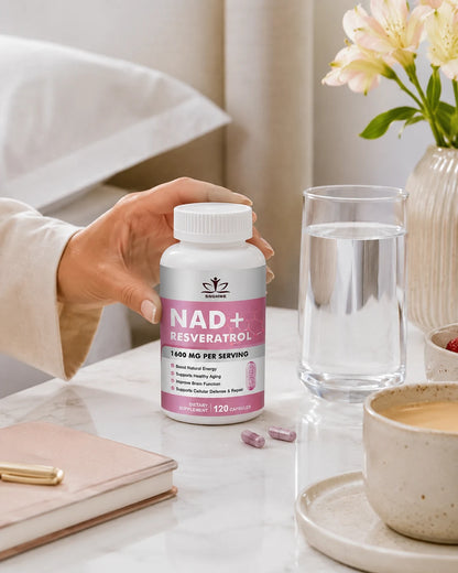 Vuelve a Sentir la Energía de Hace 10 Años — NAD+ Resveratrol Liposomal Premium