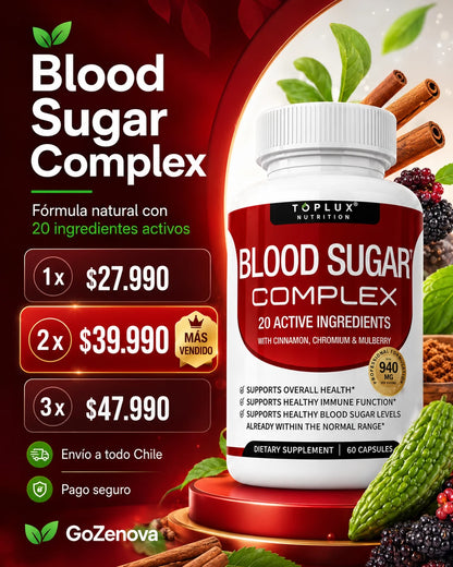 Energía Estable Todo el Día — Suplemento Natural para el Azúcar en Sangre